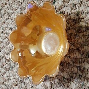 Vintage Anchor Hocking scalloped lusterware bowl